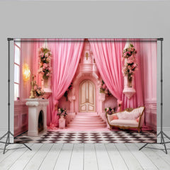 Lofaris Rosa Palast Cake Smash Fotohintergrund Königliches Schloss Innenraum