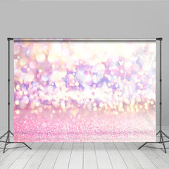 Lofaris Rosa Bokeh Funkeln Hintergrund Lavendel Glitzer Lichtkreise