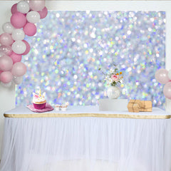 Lofaris Silber Irisfarbenes Bokeh Hintergrund Pastell Regenbogen Funkeln