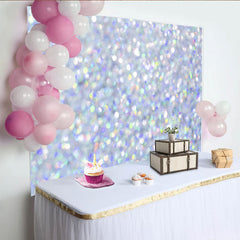 Lofaris Silber Irisfarbenes Bokeh Hintergrund Pastell Regenbogen Funkeln