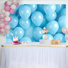 Lofaris Blaue Ballons Hintergrund 3D Geburtstag Cake Smash Fotografie