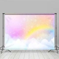 Lofaris Regenbogen Wolke Stern Hintergrund Pastell Himmel Geburtstag Fotografie