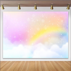 Lofaris Regenbogen Wolke Stern Hintergrund Pastell Himmel Geburtstag Fotografie