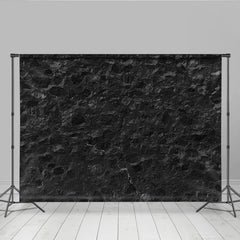 Lofaris Schwarze Steinwand Hintergrund Dunkle Texturierte Felsen Mauerwerk