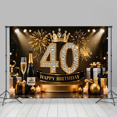Lofaris Gold Krone 40. Geburtstag Hintergrund Champagner Geschenke Diamant Schwarz