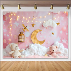 Lofaris Elegant Pink Lila Rose Cake Smash Hintergrund Ballongirlande Holzplatte Mädchen