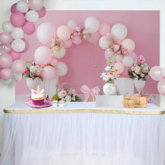 Lofaris Pinker Ballon Blumen Geschenkbox Hochzeit Hintergrund Weiße Kisten Brautparty