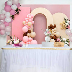 Lofaris Pink Ballonbogen Blumenarrangements Hochzeit Hintergrund Elegant Brautparty
