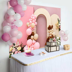 Lofaris Pink Ballonbogen Blumenarrangements Hochzeit Hintergrund Elegant Brautparty