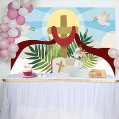 Lofaris Religiöses Kreuz Bibel Taube Danke Hintergrund Sonntagsschule Kirche Event Deko