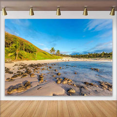 Lofaris Tropische Insel Strand Ozean Landschaft Hintergrund Palmen Sommerurlaub Fotografie
