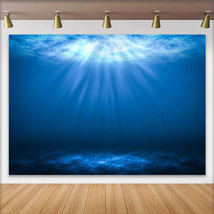 Lofaris Tiefblaues Unterwasser Sonnenstrahlen Hintergrund Meeresoberfläche Marine Landschaft