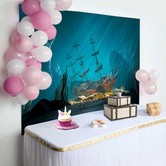 Lofaris Versunkenes Piratenschiff Unterwasser Hintergrund Tiefsee Schatz Abenteuer Party Deko