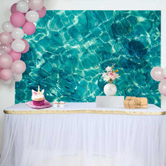 Lofaris Türkis Ozean Wasseroberfläche Hintergrund Sommer Schwimmbad Party Dekoration
