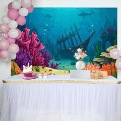 Lofaris Lebendige Unterwasserwelt Natur Hintergrund Versunkenes Schiff Bunte Korallen