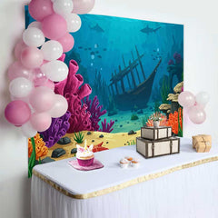 Lofaris Lebendige Unterwasserwelt Natur Hintergrund Versunkenes Schiff Bunte Korallen