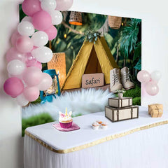Lofaris Safari Dschungel Zelt Geburtstag Cake Smash Hintergrund Wild One Abenteuer