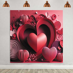 Lofaris 3D Papier Herz Hintergrund Rote Wirbel Valentinstag