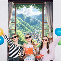 Lofaris Japanisches Interieur Hintergrund Tatami Schiebetür Berge