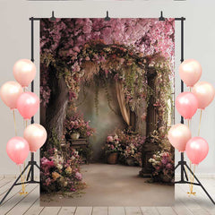 Lofaris Romantischer Indoor Blumenhintergrund Säulen Blauregen