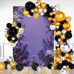 Lofaris Lavendel Flat Lay Hintergrund Lila Blumenmuster