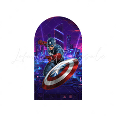 Avenger Super Hero Thema Comic Happy Birthday Bogenwand Stoffbezug Jungen Party Deko