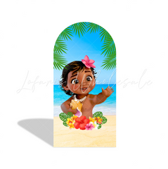Baby Moana Birthday Baby Shower Party Chiara Bogenhintergrund Abdeckung Südsee Strand Deko