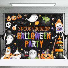 Schwarz Geist Gruselig Halloween Party Hintergrund