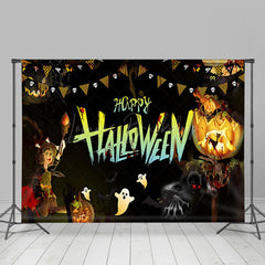 Schwarz Nacht Hexe Geist Glücklich Halloween Hintergrund