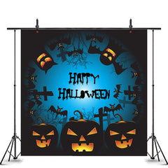 Schwarz Kürbis Fledermäuse Glücklich Halloween Party Hintergrund