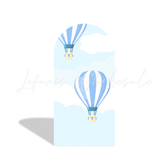 Blau Hot Air Balloon Arch Backdrop Wall Cloth Cover Bogenwand Abdeckung Ballon Wolken Jungen