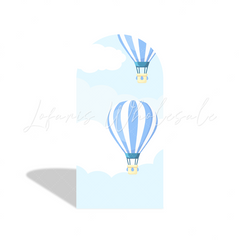 Blau Hot Air Balloon Arch Backdrop Wall Cloth Cover Bogenwand Abdeckung Ballon Wolken Jungen