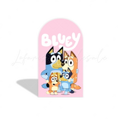 Blauy Bingo Familie Bogenwand Stoffbezug für Kinder Party Fotohintergrund Elastisch