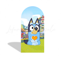 Blauy Happy Birthday Party Arch Backdrop Bogenwand Abdeckung Heeler Familie Spielzeit Deko