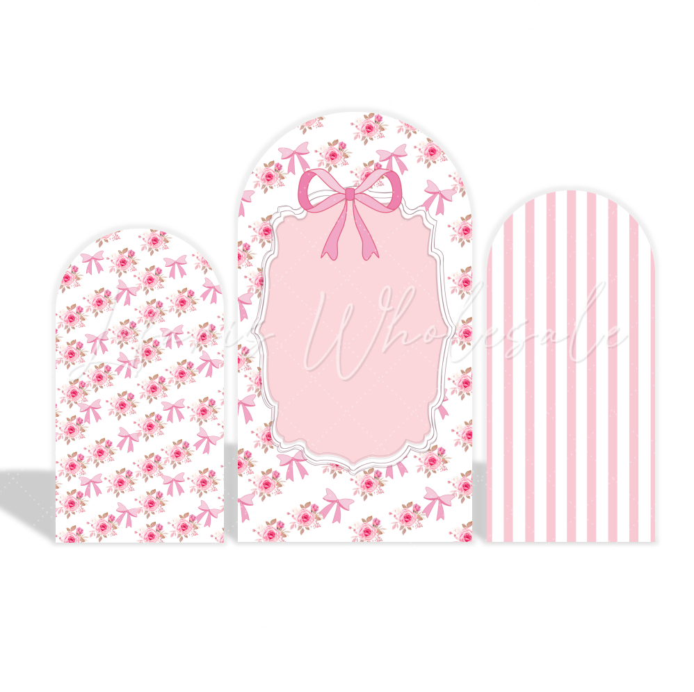 Christening Pink Flora Blumen Bogenwand Abdeckung zur Taufe Party Deko Chiara Hintergrund Stoff