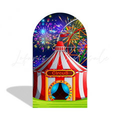 Circus Birthday Baby Shower Party Chiara Bogenhintergrund Abdeckung Zirkuszelt Clown Tiere Deko