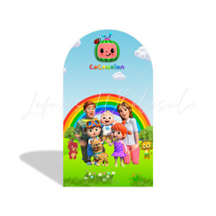 Cocomelon Birthday Baby Shower Party Chiara Bogenhintergrund Abdeckung Melone TV Serie Deko