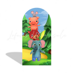 Cocomelon Birthday Baby Shower Party Background Bogenwand Abdeckung JJ Familie Melone Deko