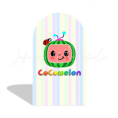 Cocomelon Birthday Baby Shower Party Background Bogenwand Abdeckung Bunt Melone Kinder Deko