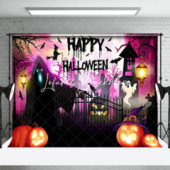 Bunt Nacht Kürbisse Geister Halloween Hintergrund