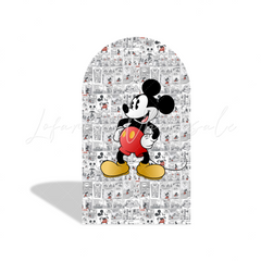 Comic Mickey Thema Bunt Cartoon Happy Birthday Bogenhintergrund Abdeckung Lustig Deko