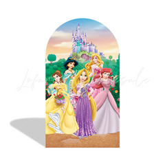 Disney Princess Birthday Party Background Bogenwand Abdeckung Cinderella Belle Arielle Deko