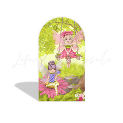 Fairy Fee Thema Party Chiara Bogenhintergrund Überzug Mädchen Geburtstag Blumen Wald Deko