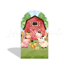 Farm Arch Birthday Party Arch Backdrop Wall Cloth Cover Bogenwand Abdeckung Bauernhof Party Deko