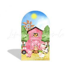 Farm Arch Birthday Party Arch Backdrop Wall Cloth Cover Bogenhintergrund Abdeckung Traktor Deko