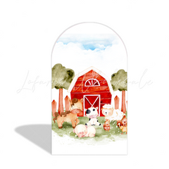 Farm Barn House Cow Kuh Bauernhof Thema Happy Birthday Bogenwand Abdeckung Scheune Deko