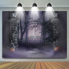 Nebelig Nacht Geist Beängstigend Kürbis Halloween Hintergrund