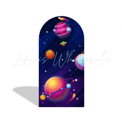 Galaxy Cartoon Birthday Baby Shower Party Bogenwand Abdeckung Astronaut Weltall Kinder Deko