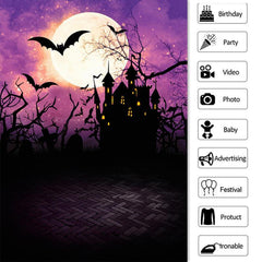 Halloween Thema Party Verfolgt Schloss Kostüm Hintergrund