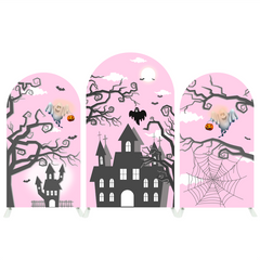 Halloween Holiday Decoration Arch Backdrop Bogenhintergrund Abdeckung Kürbis Geist Grusel Deko